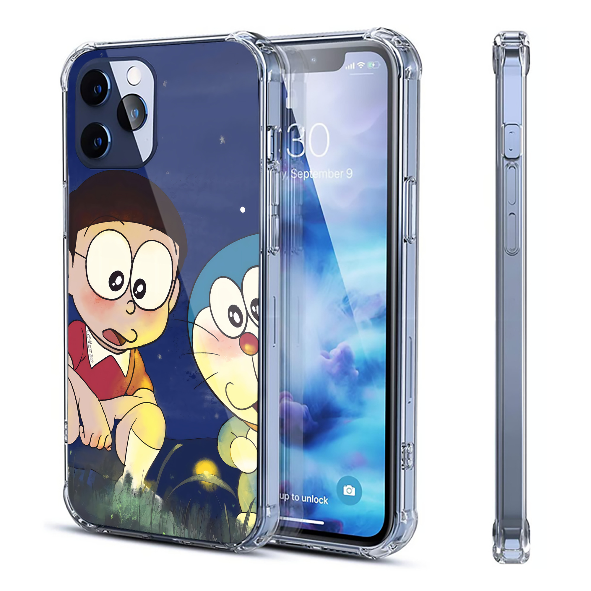 （画像用） ドラえもん Doraemon 【iPhone 12シリーズ対応】透明スマホケース（クリアソフトケース）